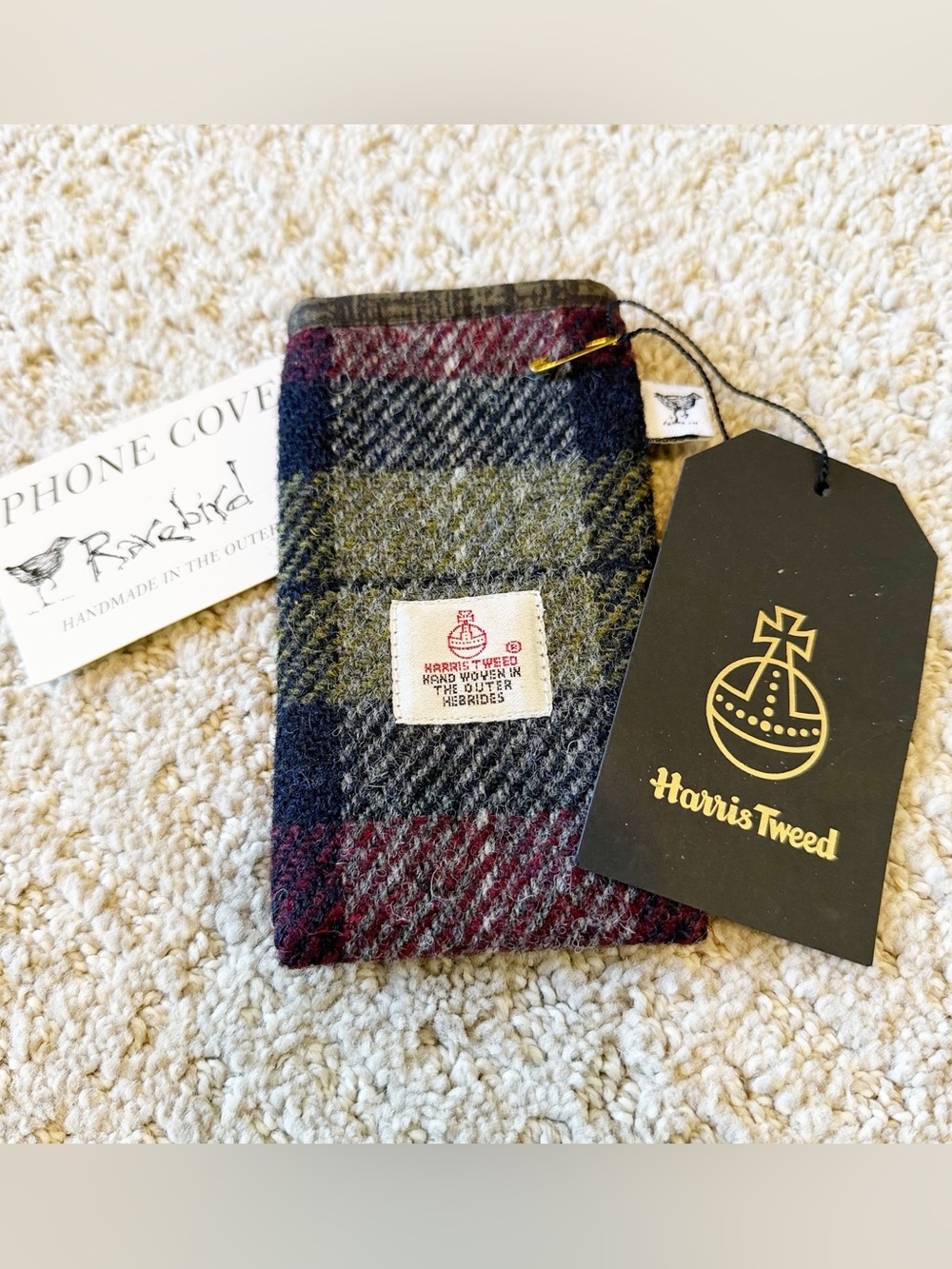 Harris Tweed Card Wallet Cash Earbud Lip Balm Gift Card Holder Autumn Fall Tweed
